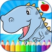 Dinosaurs Coloring Book Icon Image